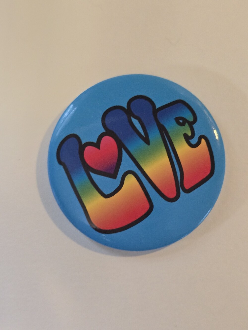 Love Rainbow Button